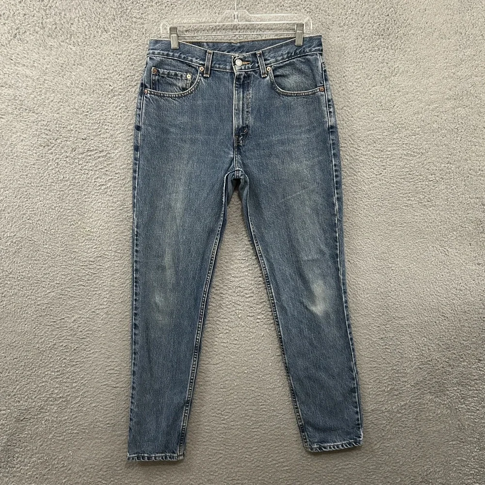 Vintage Levis Jeans Mens 33x32 Blue Denim 512 Slim Fit Tapered Leg Medium Wash
